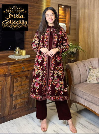 3Pc Full Heavy Embroidered Gown, Inner & Dupatta for Women